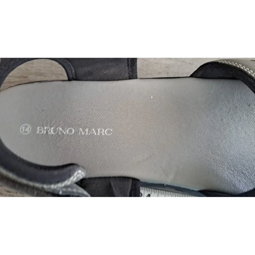 Bruno Marc Mens 14 Gray Outdoor Hook & Loop Sandals New With Flaw